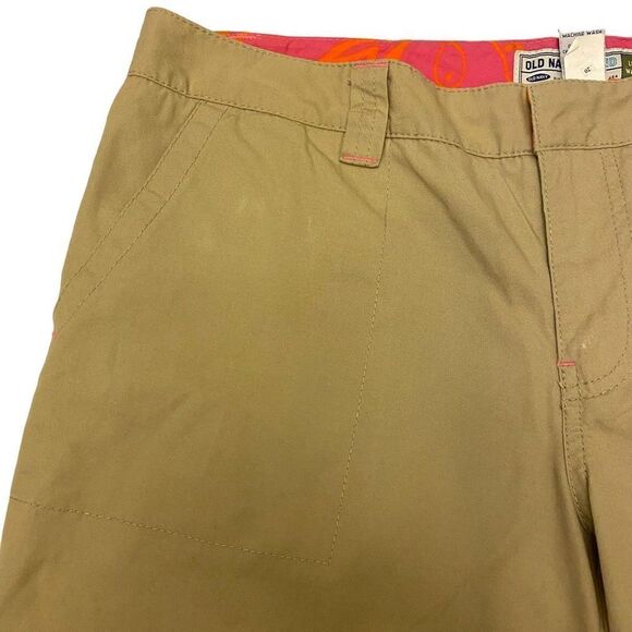 Old‎ Navy Low Waist Khaki Chino Bermuda Walking Shorts Size 10 - Picture 2 of 14